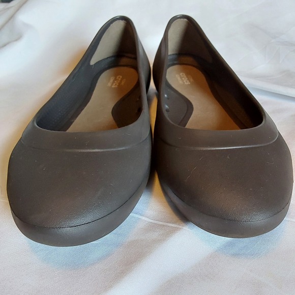 Crocs Women's Slip-on Shoes Flat Ballet Sienna Brown Size 7 Iconic Comfort - Picture 3 of 7